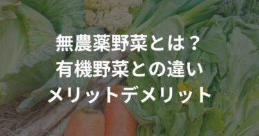 無農薬野菜とは？有機野菜との違い、メリットデメリットを解説